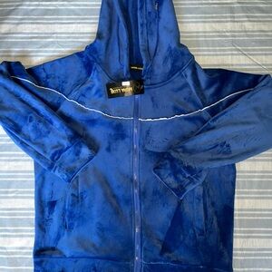NWT MIRA LUXE Velour Jacket Visit > XL Women's Fleece Lined. Blue